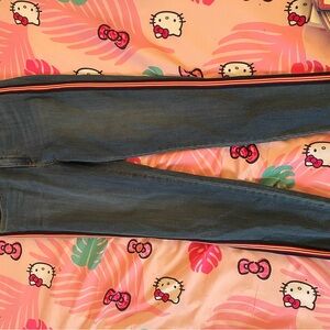 Just Black Women's Skinny Jeans with Red Stripe